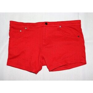 Andrew Christian Men's Swim Surf Belted Flat Front Red Style 6683 Shorts Size 34